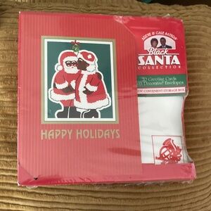 Vintage NOS Black Santa brand Christmas cards NIP 1990s made usa